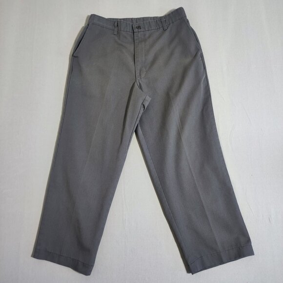 Red Kap work wear crew pants men's sz 33 grey colour straight leg elastic waist - Picture 1 of 15